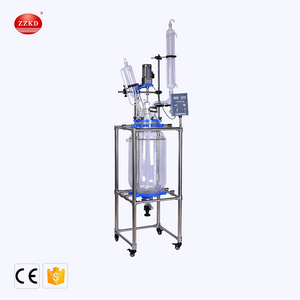 usa lab 50l single jacketed glass reactor turnkey system