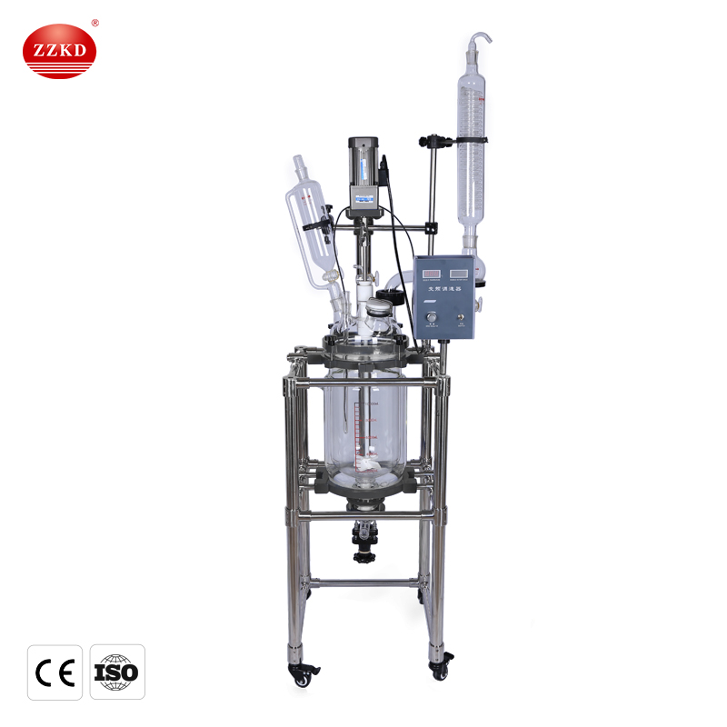 double walled glass reactor