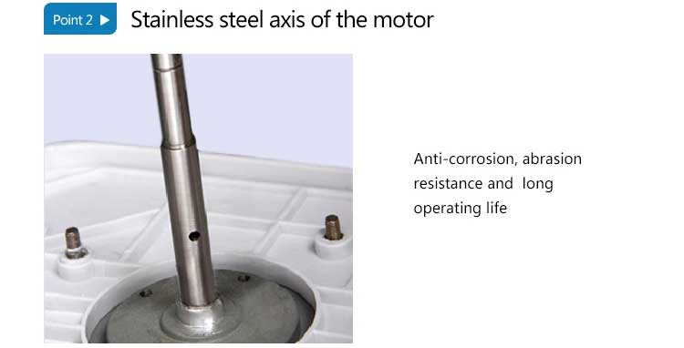 stainless steel axis of the motor