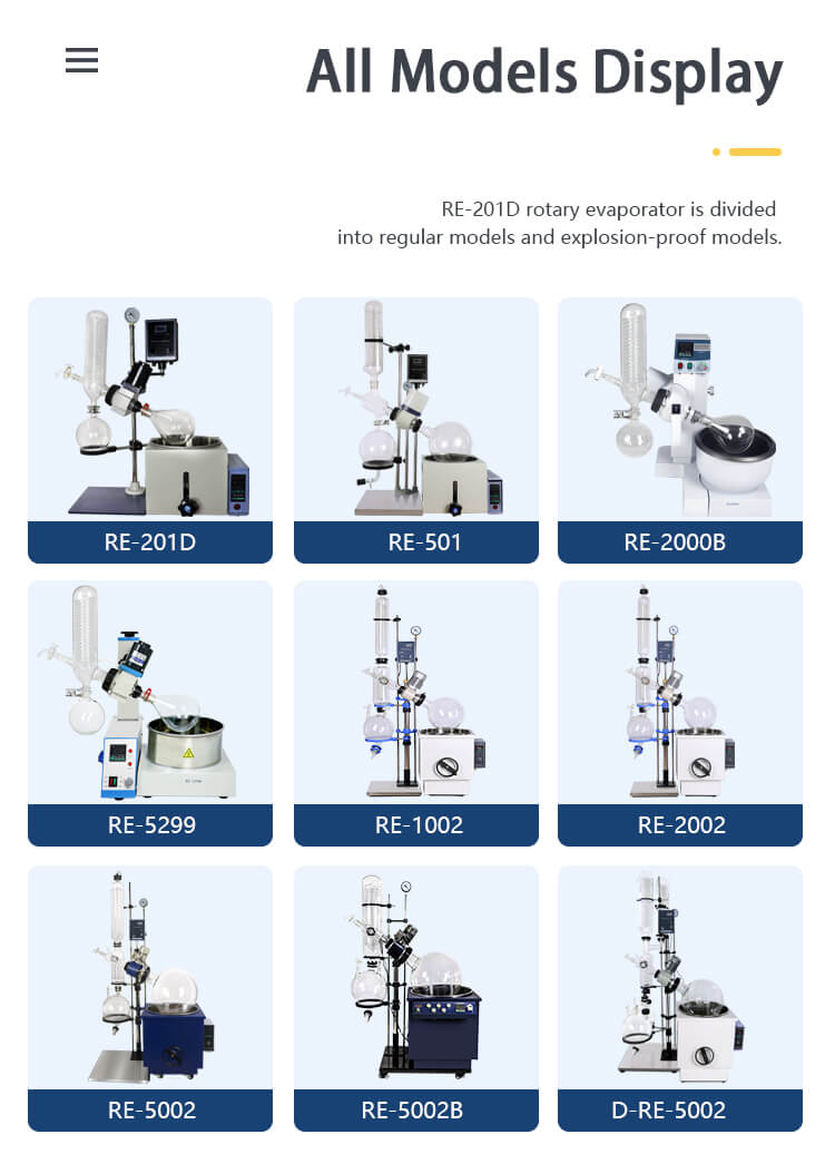 Small Rotary Evaporator MachineDisplay